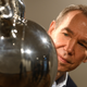Artist Jeff Koons looks towards “Rabbit” for photographers during the press launch of an exhibitions of his work at the Ashmolean Museum on February 04, 2019 in Oxford, England.